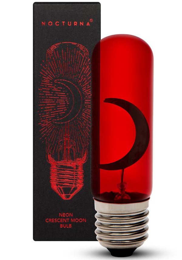 Red Neon Crescent Moon | LIGHT BULB*