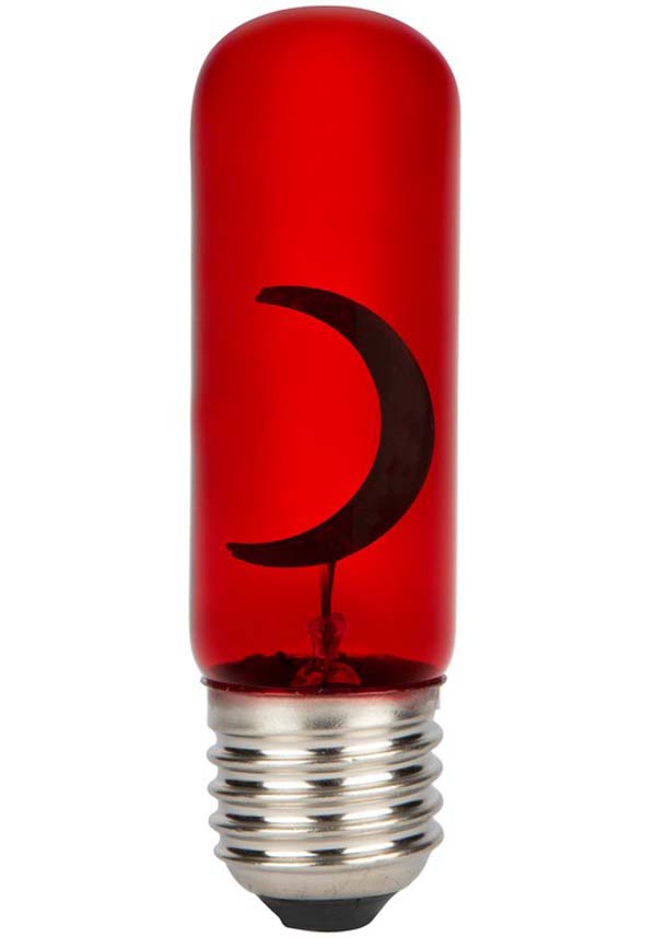 Red Neon Crescent Moon | LIGHT BULB*