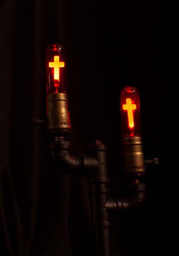 Red Neon Cross | CRUCIFIX LIGHT BULB - Beserk - all, bedroom, christmas gift, christmas gifts, cross, discountapp, fp, gift, gift idea, gift ideas, gifts, googleshopping, goth, goth homeware, goth homewares, gothic, gothic gifts, gothic homeware, gothic homewares, halloween homeware, halloween homewares, home, homeware, homewares, light, light up, lighting, lights, may23, night light, NOZMQS5FHPJJ00000006, R090523, red, red and black, witchy