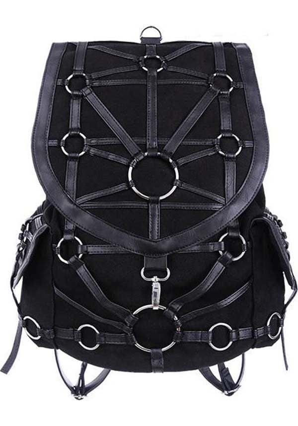 O-Ring | BACKPACK - Beserk - accessories, all, backpack, bag, black, clickfrenzy15-2023, discountapp, fetish, fp, goth, gothic, gothic accessories, handbags and purses, labelvegan, mens, mens accessories, post apocalyptic, vegan