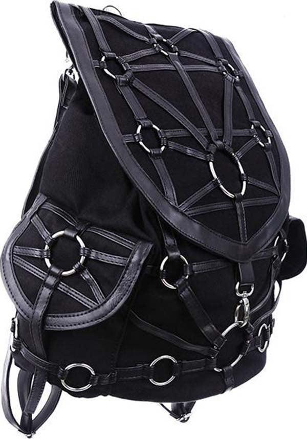 O-Ring | BACKPACK - Beserk - accessories, all, backpack, bag, black, clickfrenzy15-2023, discountapp, fetish, fp, goth, gothic, gothic accessories, handbags and purses, labelvegan, mens, mens accessories, post apocalyptic, vegan