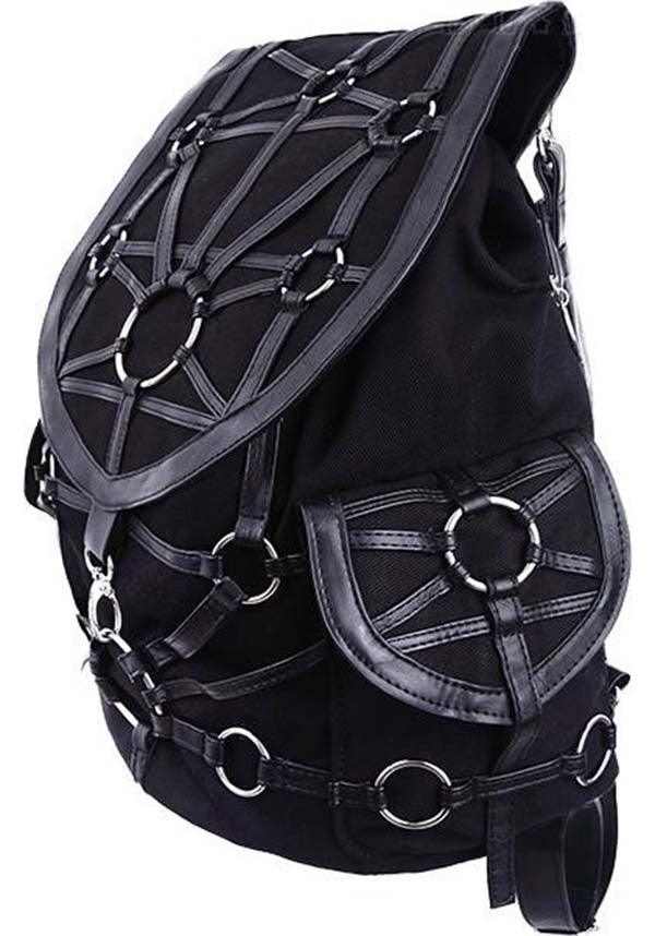 O-Ring | BACKPACK - Beserk - accessories, all, backpack, bag, black, clickfrenzy15-2023, discountapp, fetish, fp, goth, gothic, gothic accessories, handbags and purses, labelvegan, mens, mens accessories, post apocalyptic, vegan