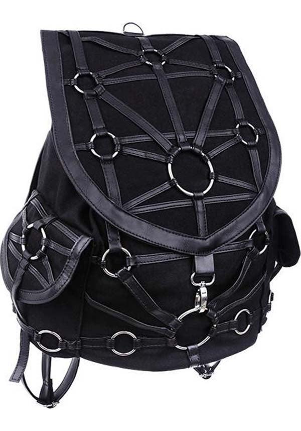O-Ring | BACKPACK - Beserk - accessories, all, backpack, bag, black, clickfrenzy15-2023, discountapp, fetish, fp, goth, gothic, gothic accessories, handbags and purses, labelvegan, mens, mens accessories, post apocalyptic, vegan