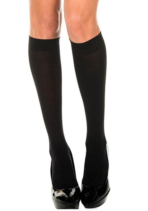 Opaque Black | KNEE HIGH SOCKS - Beserk - all, all clothing, all ladies, all ladies clothing, black, bravenkrazy, clickfrenzy15-2023, clothing, cosplay, costume, cpgstinc, derby hosiery, discountapp, edgy, fp, goth, gothic, hosiery, hosiery and socks, knee high, knee high socks, ladies, ladies clothing, long, music legs, roller derby, socks, winter, winter clothing