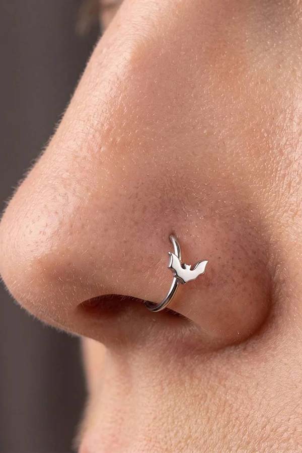 Polished Bat Segment Nostril | RING