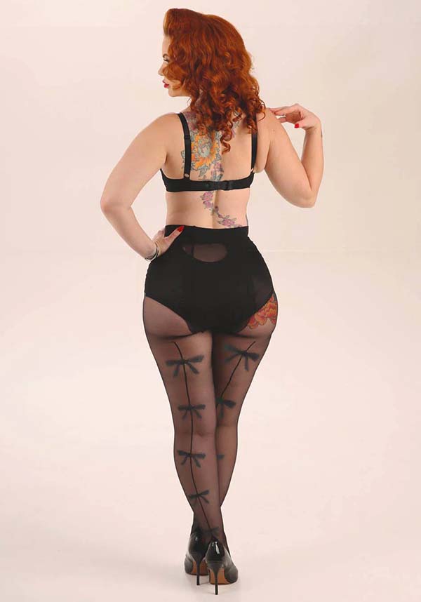 20 Denier Sheer Bow Back Seamed | TIGHTS*