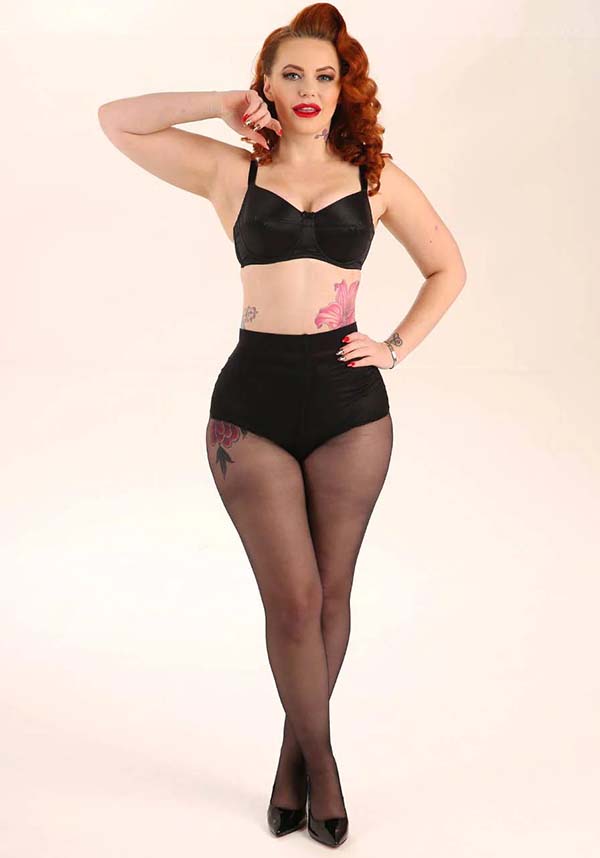 20 Denier Sheer Bow Back Seamed | TIGHTS*