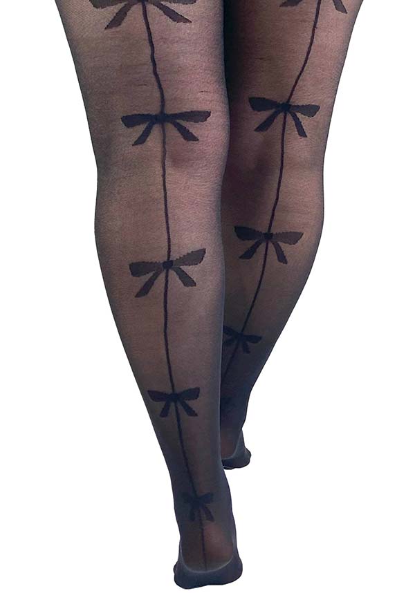 20 Denier Sheer Bow Back Seamed | TIGHTS*
