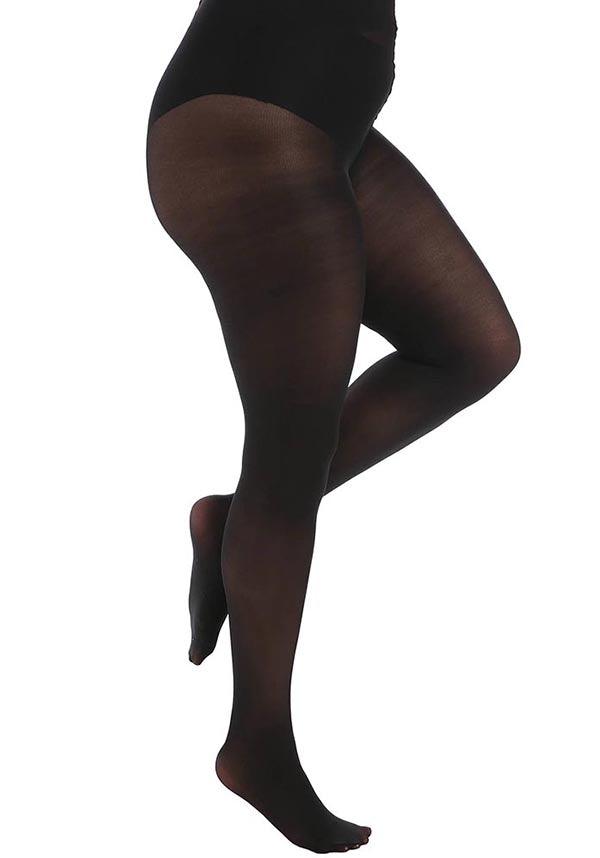 Pamela Mann Curvy Super-Stretch Black 50 Denier - Back View