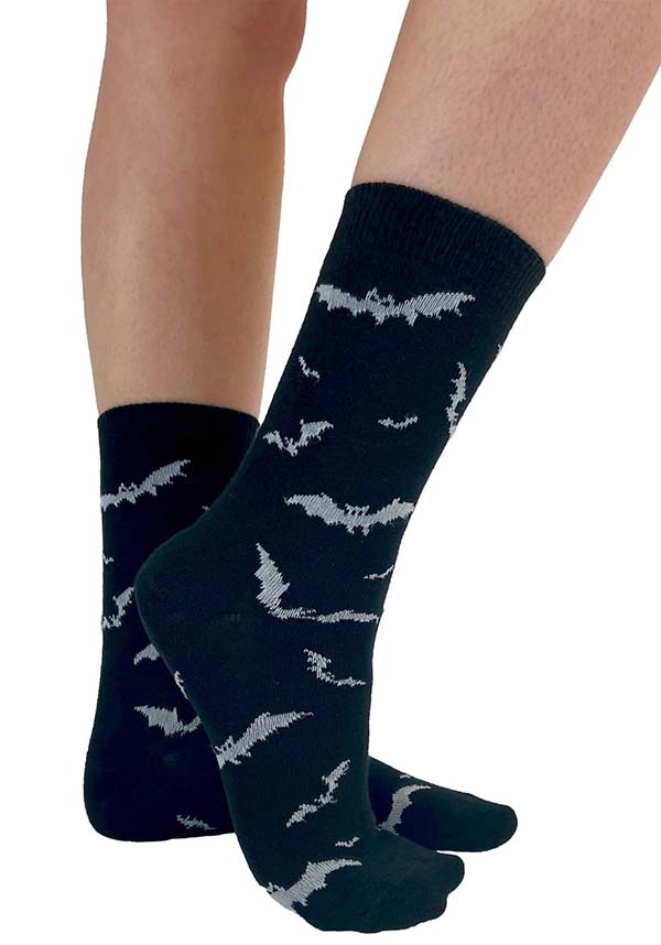 Bats Knitted | CREW SOCKS