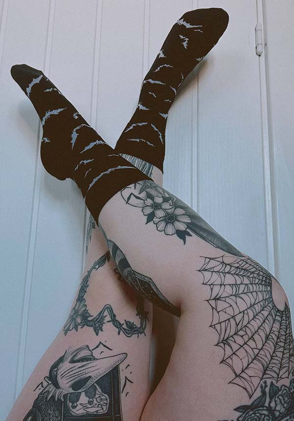 Bats Knitted | CREW SOCKS