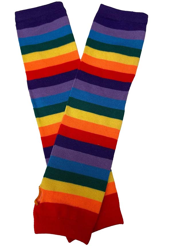 Rainbow Stripe | FINGERLESS GLOVES*