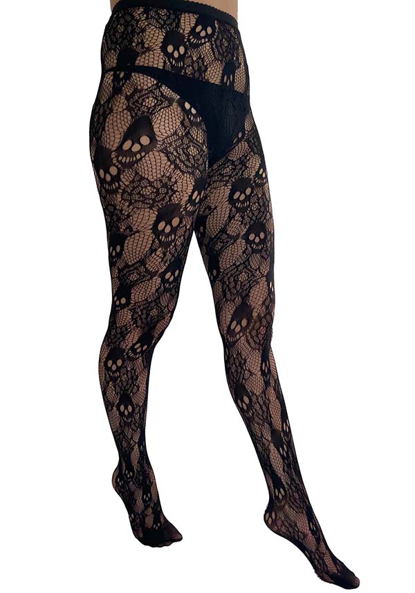 Rose Skull Net | TIGHTS*