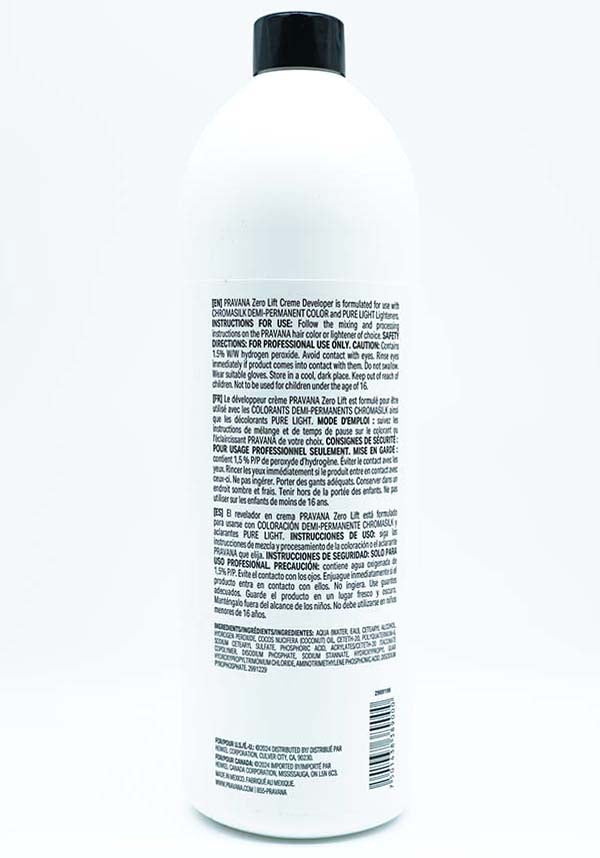 Pravana Creme Developer - Back View