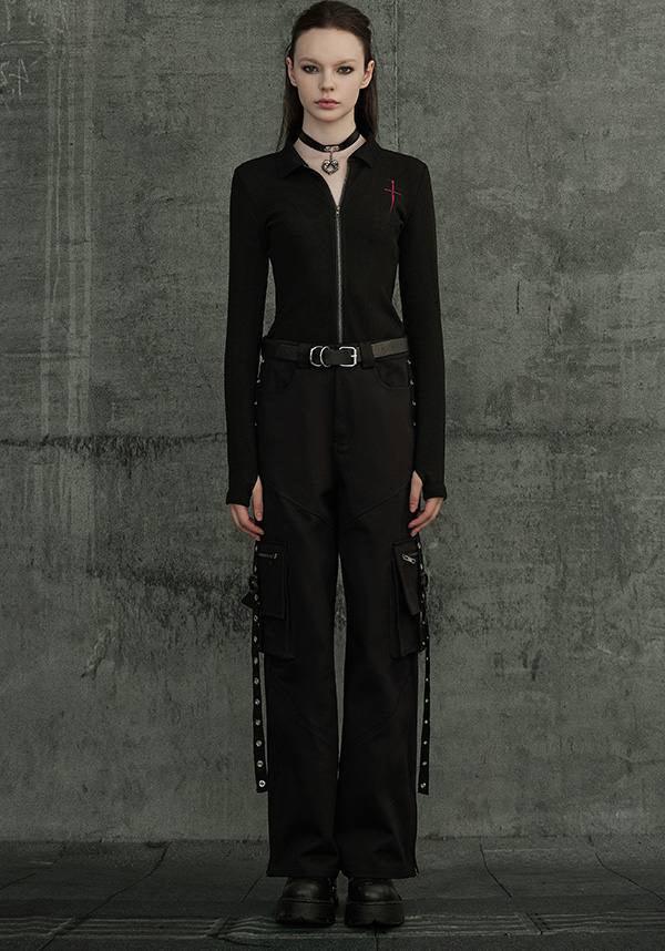 Dagger Embroidered Knit | LONG SLEEVE TOP