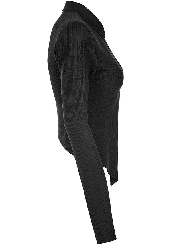 Dagger Embroidered Knit | LONG SLEEVE TOP