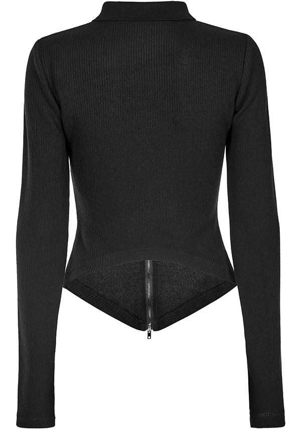 Dagger Embroidered Knit | LONG SLEEVE TOP