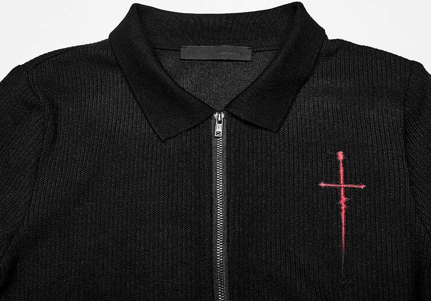 Dagger Embroidered Knit | LONG SLEEVE TOP