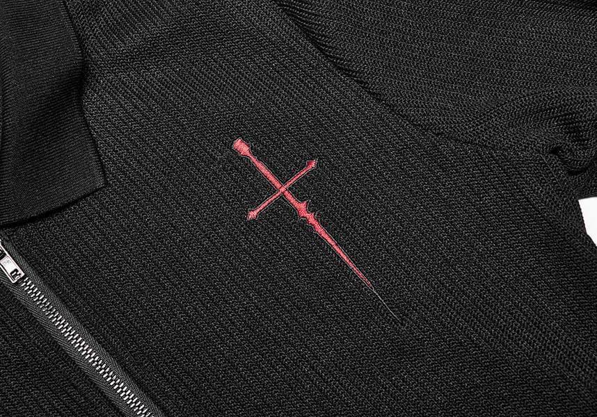 Dagger Embroidered Knit | LONG SLEEVE TOP