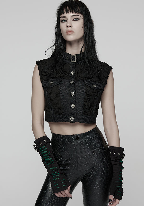 Distressed | CROP VEST