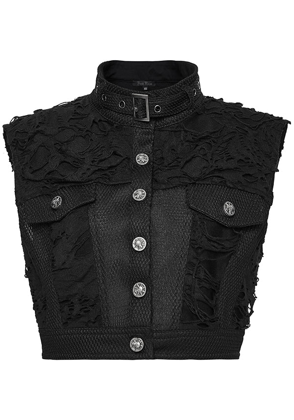 Distressed | CROP VEST