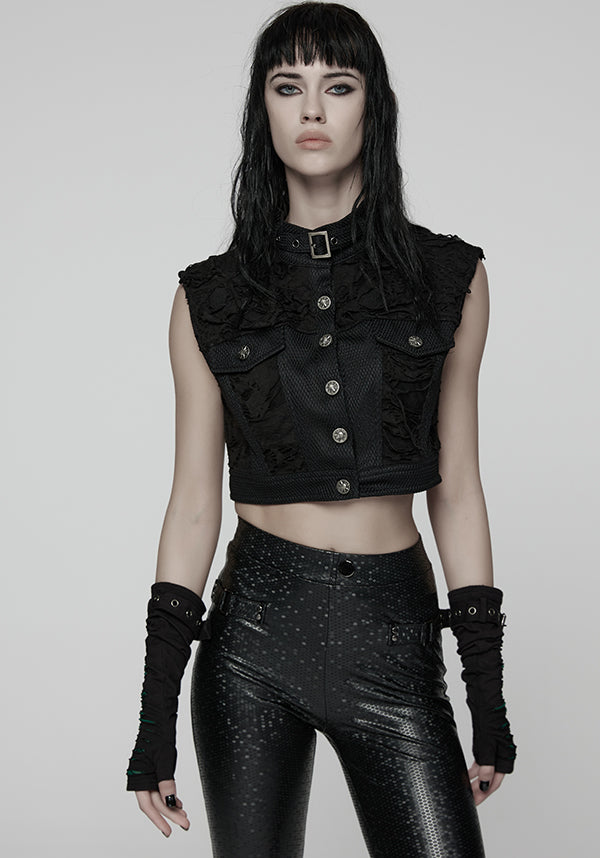 Distressed | CROP VEST