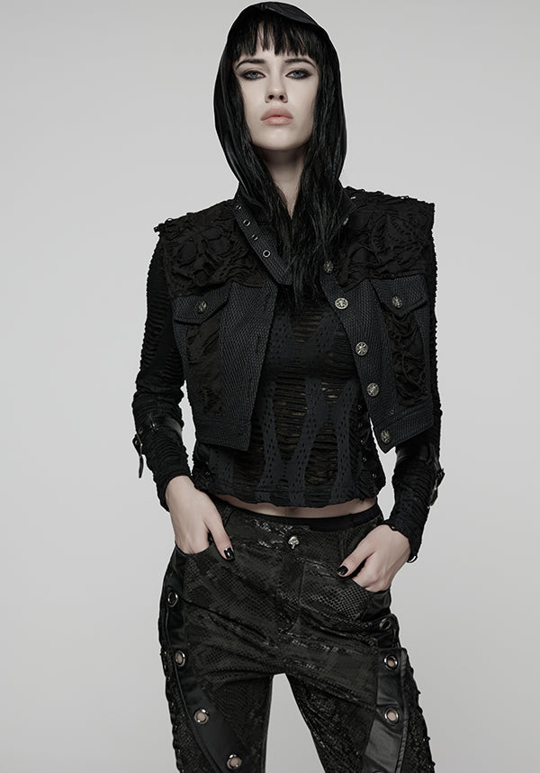 Distressed | CROP VEST