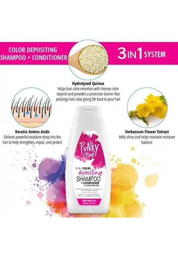 Pinktabulous | 3-IN-1 COLOUR SHAMPOO & CONDITIONER - Beserk - all, bright pink, clickfrenzy15-2023, colour:pink, conditioner, cosmetics, cpgstinc, dec20, discountapp, fp, hair, hair care, hair colour, hair colours, hair dye, hair dyes, hair pink, hair products, hot pink, labelvegan, pink, punky colour, shampoo, vegan