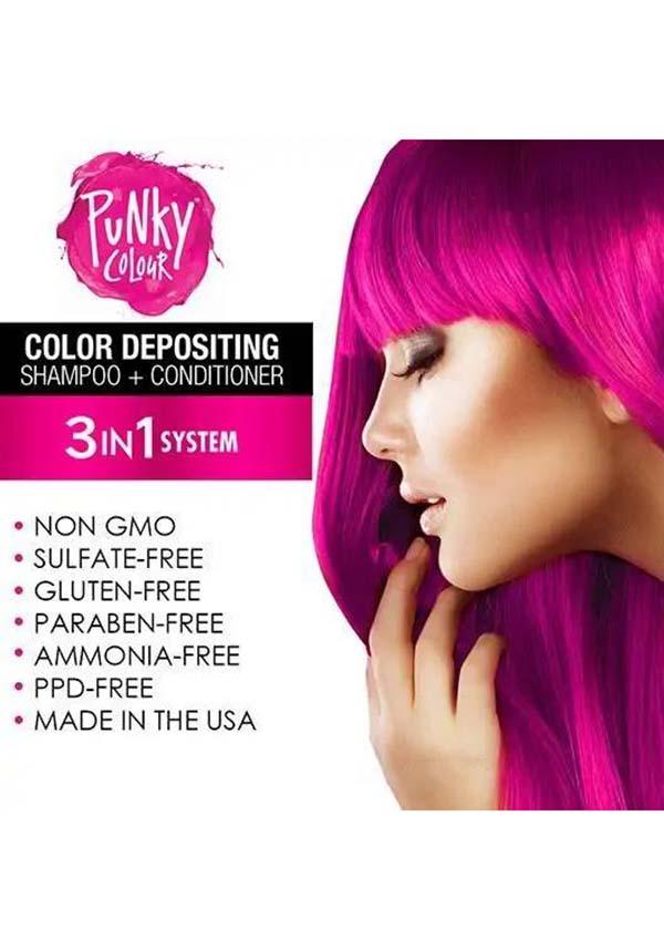 Pinktabulous | 3-IN-1 COLOUR SHAMPOO & CONDITIONER - Beserk - all, bright pink, clickfrenzy15-2023, colour:pink, conditioner, cosmetics, cpgstinc, dec20, discountapp, fp, hair, hair care, hair colour, hair colours, hair dye, hair dyes, hair pink, hair products, hot pink, labelvegan, pink, punky colour, shampoo, vegan