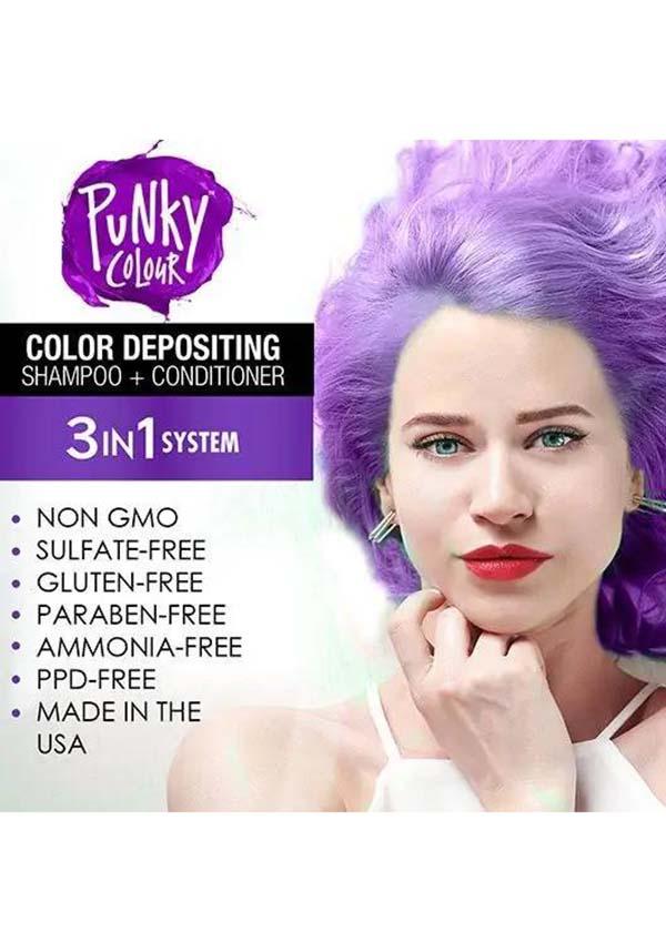 Purpledacious | 3-IN-1 COLOUR SHAMPOO & CONDITIONER - Beserk - all, bright purple, clickfrenzy15-2023, colour:purple, conditioner, cosmetics, cpgstinc, dec20, discountapp, fp, hair, hair care, hair colour, hair colours, hair dye, hair dyes, hair products, hair purple, labelvegan, punky colour, purple, shampoo, vegan