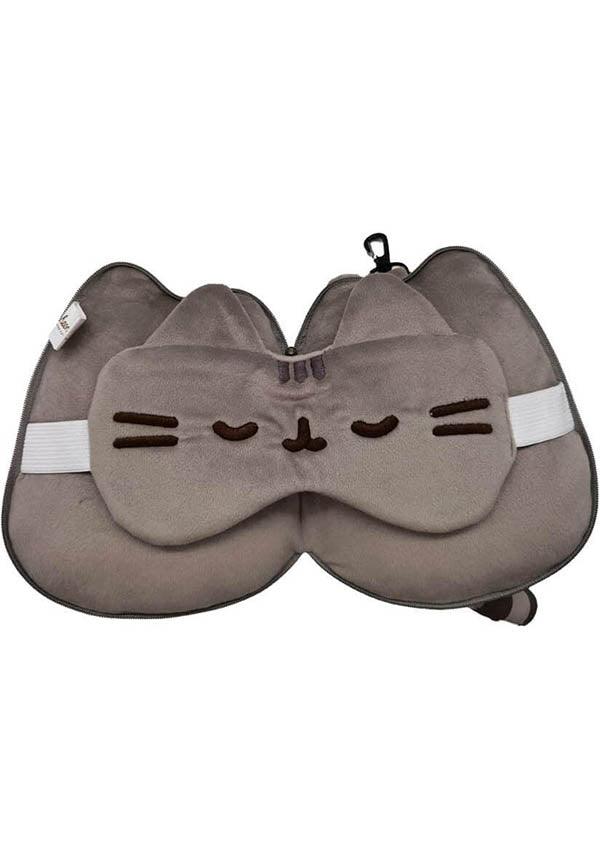 Pusheen | TRAVEL PILLOW & EYE MASK SET - Beserk - all, apr22, clickfrenzy15-2023, cpgstinc, discountapp, eye mask, fp, gift, gift idea, gift ideas, gifts, home, homeware, homewares, J1000030790, jasnor, mask, pillow, pop culture, pop culture collectables, pop culture homewares, pusheen, R120422, sleep mask, travel