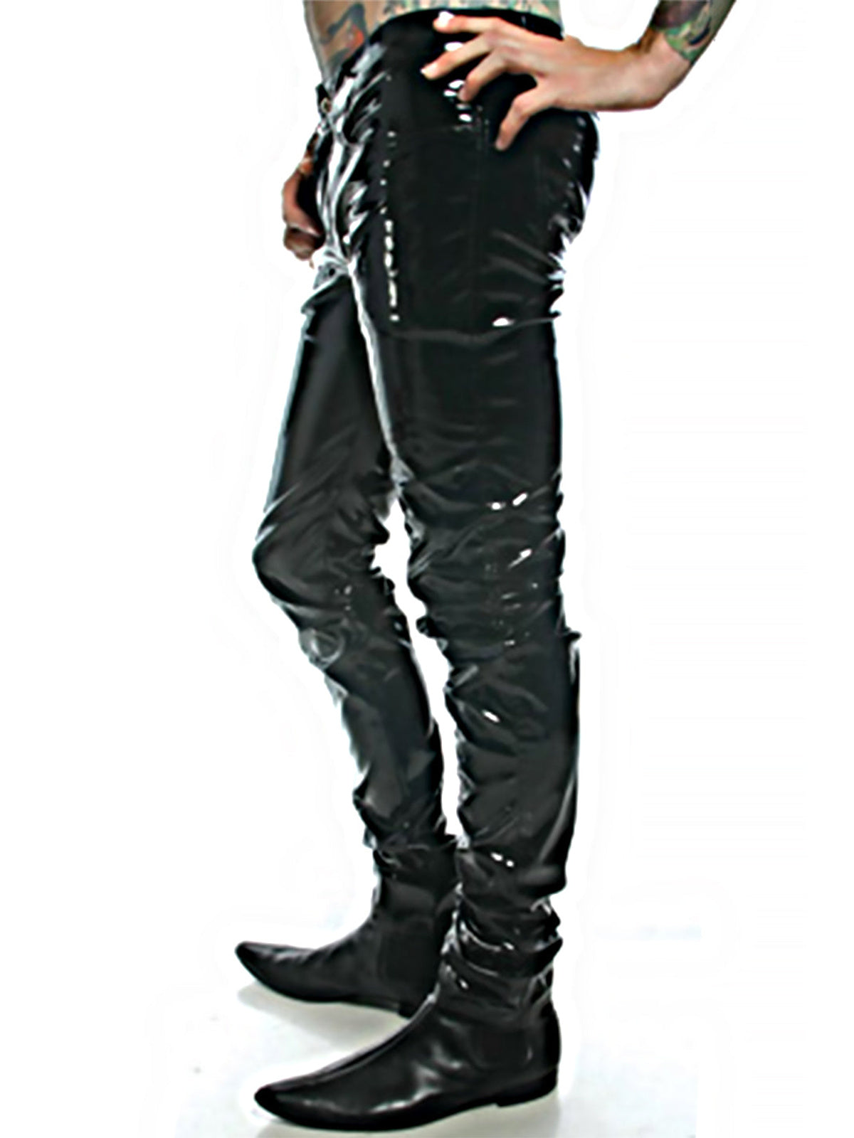 Skinny Pvc Vinyl Stretch Jeans-bottoms-lip Service | BOTTOMS