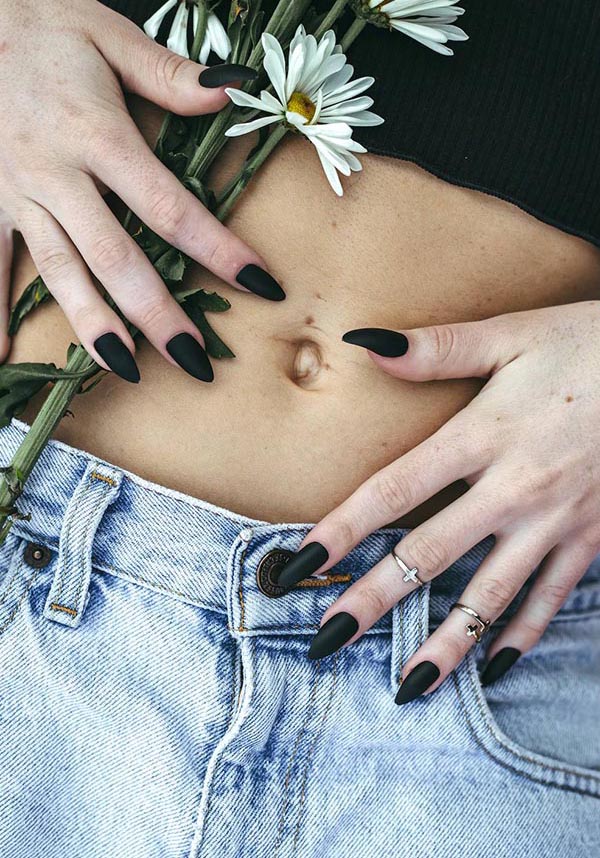The Classic | PRESS ON NAILS - Beserk - all, black, clickfrenzy15-2023, cosmetics, discountapp, fake nails, false nails, fp, goth, gothic, gothic accessories, halloween nail, halloween nails, jun22, matte, nail, nail accessories, nail art, nail artist, nails, press on, R080622, RN10413