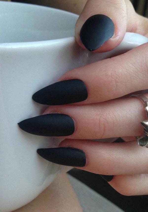The Classic | PRESS ON NAILS - Beserk - all, black, clickfrenzy15-2023, cosmetics, discountapp, fake nails, false nails, fp, goth, gothic, gothic accessories, halloween nail, halloween nails, jun22, matte, nail, nail accessories, nail art, nail artist, nails, press on, R080622, RN10413