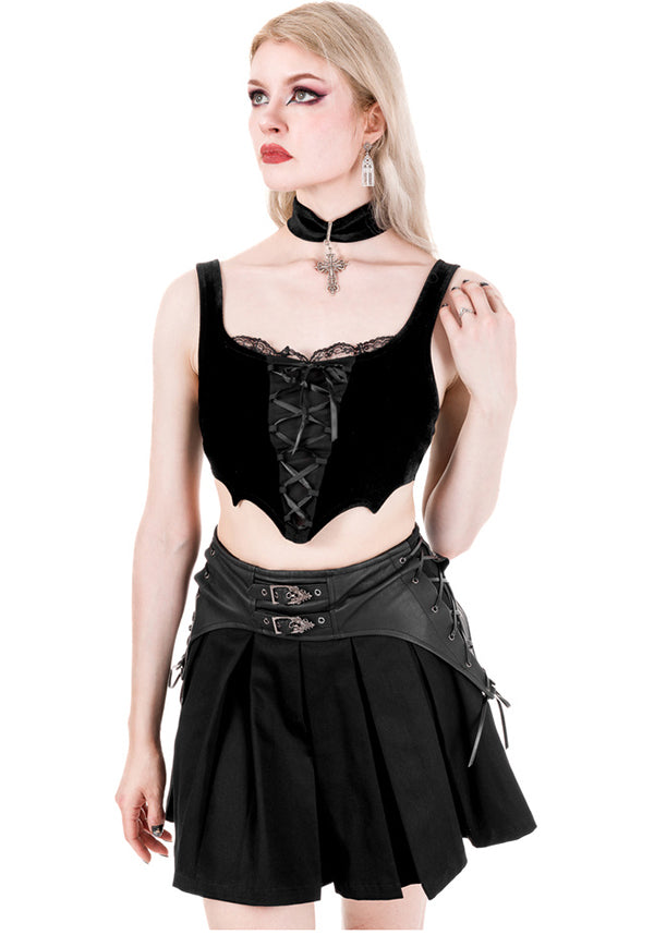Batwing Lace Up | CROP TOP*
