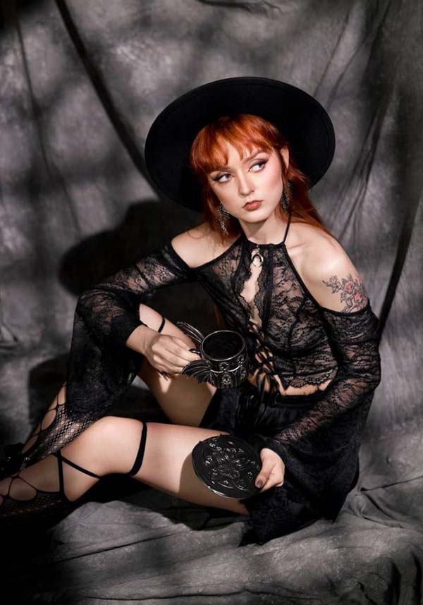 Belladonna | LONG SLEEVE LACE TOP*