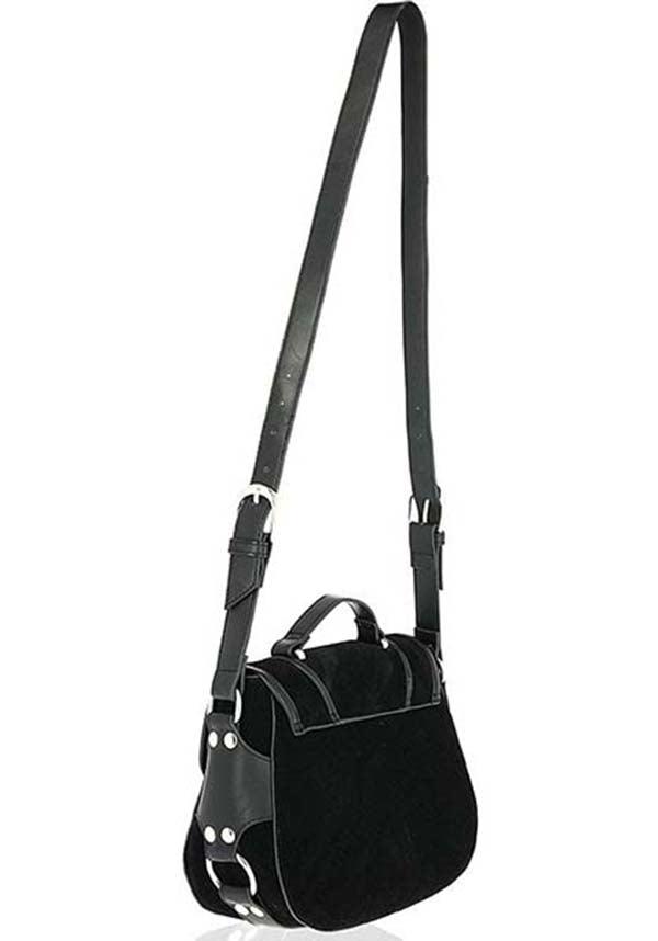 Triple Goddess | BAG - Beserk - accessories, adjustable strap, all, bag, black, clickfrenzy15-2023, crescent moon, discountapp, fp, full moon, goth, gothic, gothic accessories, handbag, handbags and purses, labelvegan, ladies, ladies accessories, moon, oct19, restyle, sun, triple moon, vegan, velvet, witch, witchy