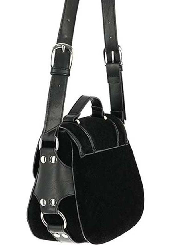Triple Goddess | BAG - Beserk - accessories, adjustable strap, all, bag, black, clickfrenzy15-2023, crescent moon, discountapp, fp, full moon, goth, gothic, gothic accessories, handbag, handbags and purses, labelvegan, ladies, ladies accessories, moon, oct19, restyle, sun, triple moon, vegan, velvet, witch, witchy