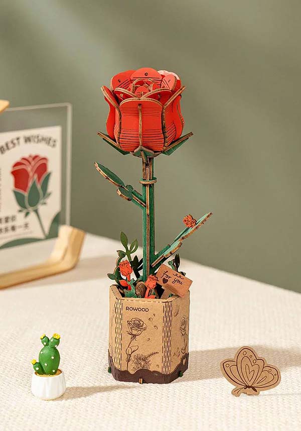 Red Rose Flower | 3D PUZZLE*