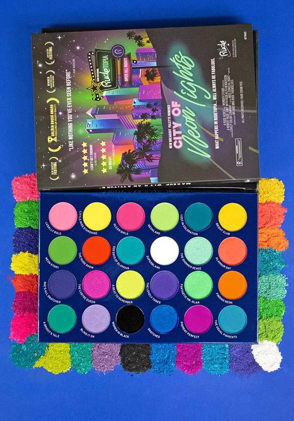 City of Neon Lights | EYESHADOW PALETTE - Beserk - 420sale, all, bright, bright green, bright orange, bright pink, bright purple, bright yellow, christmas, christmas gifts, clickfrenzy15-2023, cosmetics, cruelty free, discountapp, eye, eyes, eyeshadow, eyeshadow pressed, fp, gift, gift idea, gift ideas, gifts, halloween, labelvegan, make up, makeup, neon, not vegan, nov20, palette, rude cosmetics