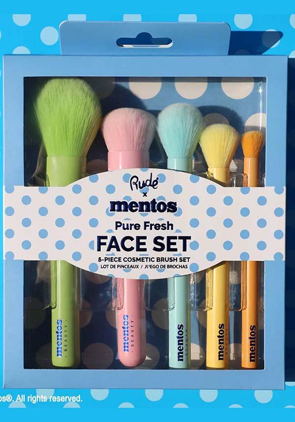 Mentos | FACE BRUSH SET - Beserk - all, brush, brushes, brushes and tools, cosmetics, discountapp, face, fp, googleshopping, jun23, labelnew, labelvegan, make up, makeup, makeup brush, makeup tools, multi, multicolour, pastel, pastel goth, R130623, RC17269, rude cosmetics, tools, tools and brushes, vegan