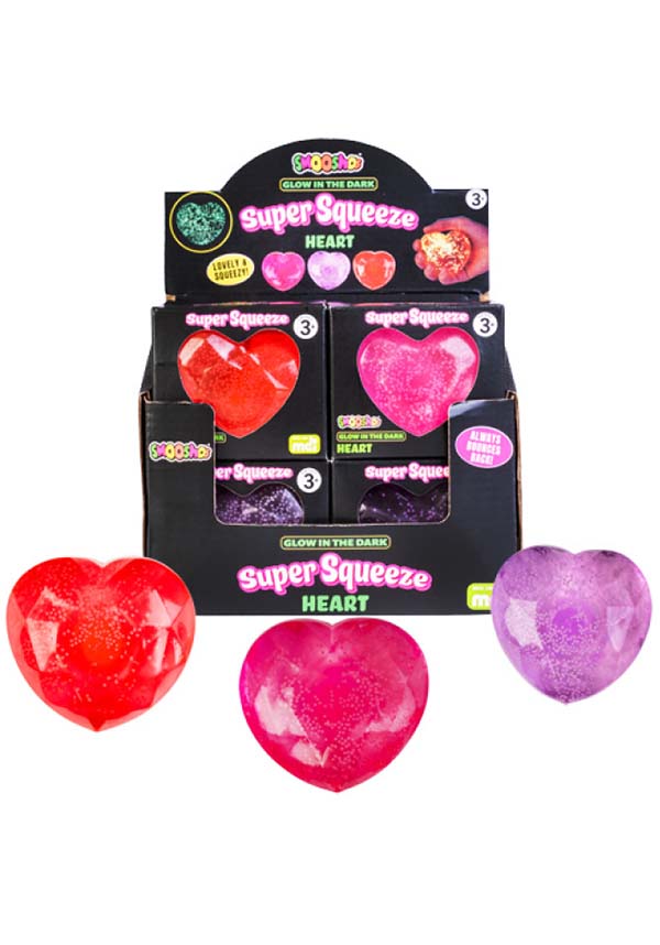 Smooshos Heart Glow in the Dark - Side View