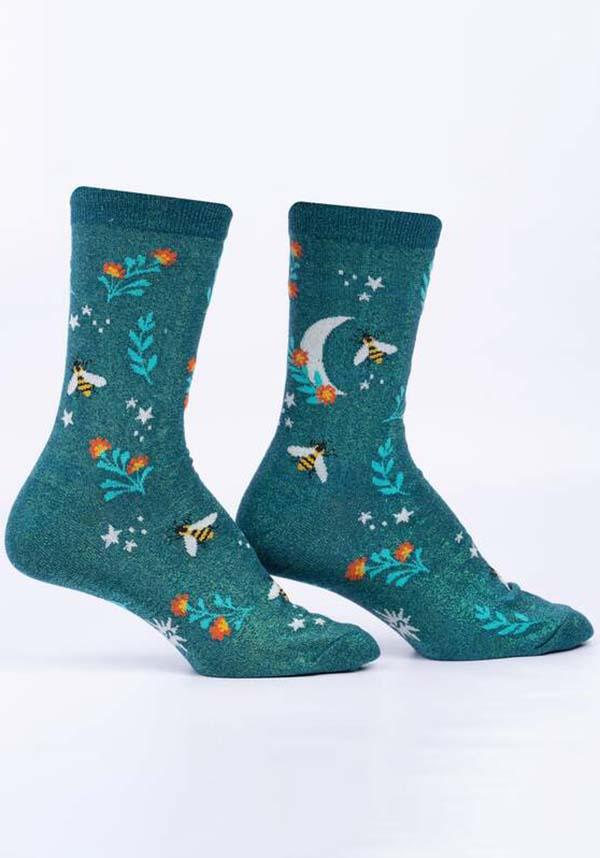 Bee Dazzling | CREW SOCKS - Beserk - accessories, all, all ladies, bee, cpgstinc, crescent moon, crew socks, discountapp, fp, gift socks, gifts socks, go4sports, googleshopping, gothic accessories, hosiery and socks, kids accessories, kids socks, labelnew, ladies, ladies accessories, ladies socks, may23, men, mens, mens accessories, mens gifts, mens socks, mens underwear and socks, mid high socks, moon, moon phase, nature, R280523, SO00076238, sock it to me, socks, sparkle, sparkly, teal, women, womens