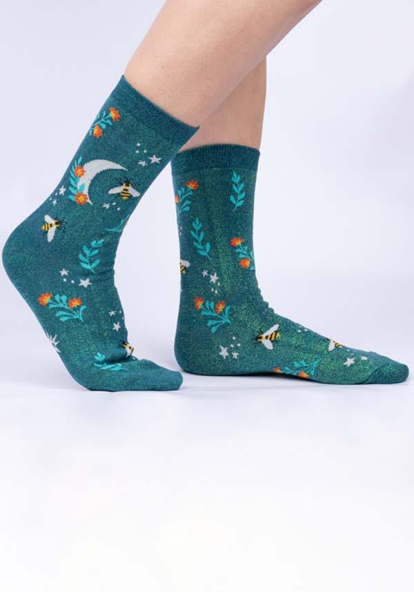 Bee Dazzling | CREW SOCKS - Beserk - accessories, all, all ladies, bee, cpgstinc, crescent moon, crew socks, discountapp, fp, gift socks, gifts socks, go4sports, googleshopping, gothic accessories, hosiery and socks, kids accessories, kids socks, labelnew, ladies, ladies accessories, ladies socks, may23, men, mens, mens accessories, mens gifts, mens socks, mens underwear and socks, mid high socks, moon, moon phase, nature, R280523, SO00076238, sock it to me, socks, sparkle, sparkly, teal, women, womens