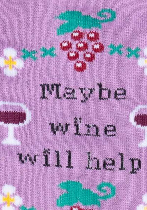 Maybe Wine Will Help | CREW SOCKS - Beserk - accessories, all, all ladies, cpgstinc, crew socks, discountapp, fp, gift socks, gifts socks, go4sports, googleshopping, gothic accessories, grape, halloween accessories, hosiery and socks, labelnew, ladies, ladies accessories, ladies socks, may23, men, mens, mens accessories, mens gift, mens gifts, mens socks, mens underwear and socks, mid high socks, purple, R280523, SO00076238, sock, sock it to me, socks, women, womens