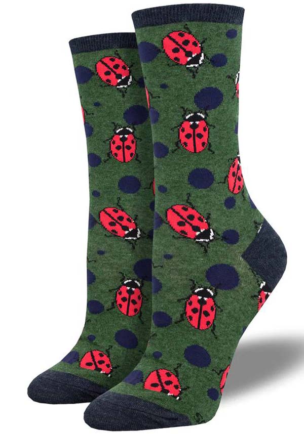 Socksmith Ladybugs Green Heather Socks Buy Online Australia