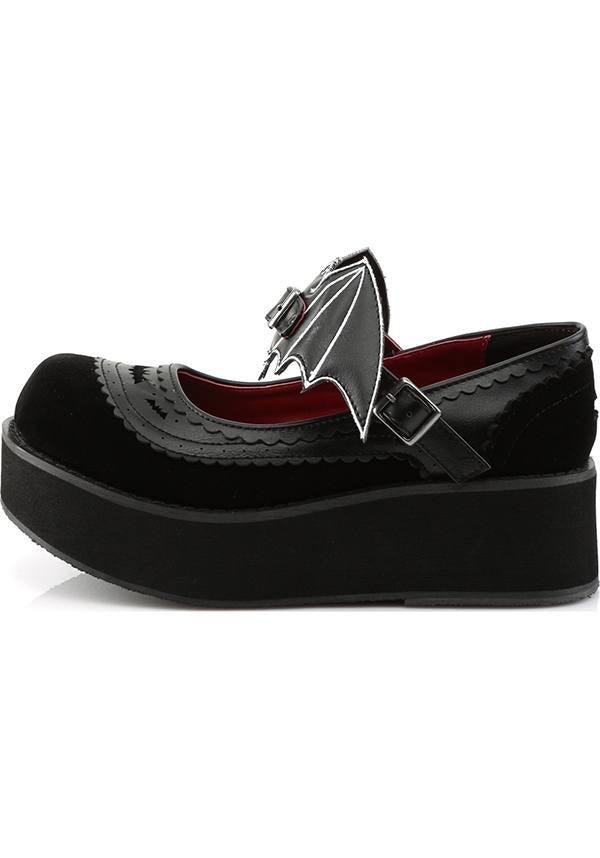 SPRITE-09 [Black] | PLATFORMS [PREORDER] - Beserk - 01062020, all, bat, bats, black, clickfrenzy15-2023, demonia, discountapp, fp, labelpreorder, labelvegan, lolita, mary janes, platforms, platforms [preorder], pleaserimageupdated, ppo, preorder, shoes, vegan