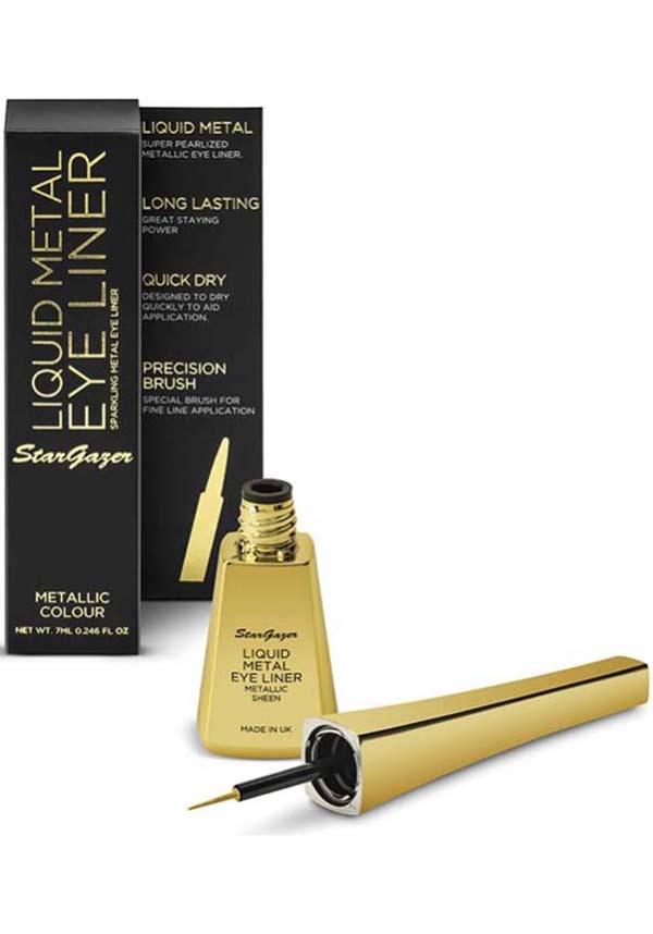 Gold Super Pearl Metallic | LIQUID EYELINER - Beserk - all, christmas cosmetics, clickfrenzy15-2023, cosmetics, discountapp, eyeliner, eyes, fp, gold, gothic cosmetics, jun19, liner, liquid eyeliner, make up, makeup, stargazer, stargazer cosmetics