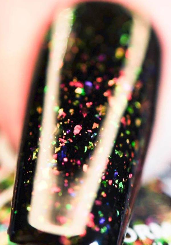 Planet X | NAIL POLISH - Beserk - all, black, clickfrenzy15-2023, cosmetic glitter, cosmetics, cruelty free, cruetly free, discountapp, fp, glitter, glitter cosmetics, googleshopping, goth, gothic, gothic cosmetics, halloween cosmetics, iridescent, jan23, labelvegan, multicolour, nail, nail art, nail artist, nail polish, nail polishes, nail varnish, nails, polish, polishes, R120123, STA120, starrily, varnish, vegan