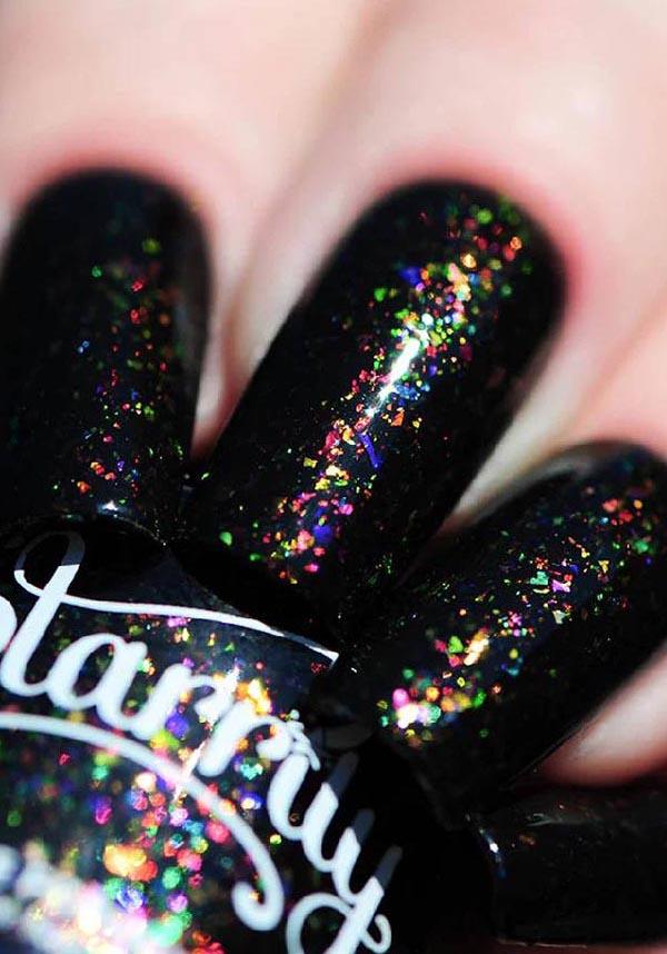 Planet X | NAIL POLISH - Beserk - all, black, clickfrenzy15-2023, cosmetic glitter, cosmetics, cruelty free, cruetly free, discountapp, fp, glitter, glitter cosmetics, googleshopping, goth, gothic, gothic cosmetics, halloween cosmetics, iridescent, jan23, labelvegan, multicolour, nail, nail art, nail artist, nail polish, nail polishes, nail varnish, nails, polish, polishes, R120123, STA120, starrily, varnish, vegan